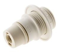 Zenitech - Douille Thermoplastique E14 avec Bague Simple - Finition Lisse Blanc - Tension Max 250V - Intensité Max 2A - Idéal pour Éclairage Intérieur - Blanc