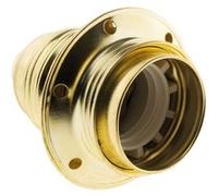 Zenitech Douille E27 Acier laitonné double bague avec borne de terre
