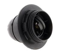 Zenitech - Douille E27 avec Bague - Conçue en Thermoplastique Résistant - Compatible avec tous Types de Luminaires - Tension 250V - Capacité 4A - Noir - 10cm