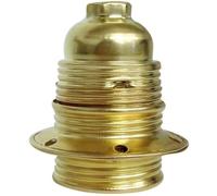 ZENITECH Douille E27 double bague borne de terre - Acier laitonné