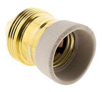 Zenitech Douille E27 en laiton avec collerette porcelaine – Intensité 2A Tension 250V