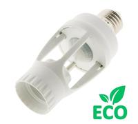Zenitech - Douille pour Ampoule avec Détecteur Intégré - Détection Crépusculaire Réglable - Angle de Détection 360° - Portée 7m - Temps d'Éclairage Ajustable - Blanc