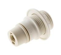 Zenitech - Douille Thermoplastique E14 avec Bague Simple - Finition Lisse Blanc - Tension Max 250V - Intensité Max 2A - Idéal pour Éclairage Intérieur - Blanc