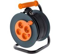 Enrouleur 4 prises 16A câble 3G1,5mm² 20m + coupe-circuit - Noir - Zenitech