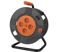 Enrouleur 4 Prises 2P+T 16A Vide à câbler + Coupe-Circuit - Orange - Zenitech