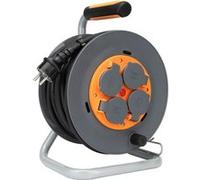 Zenitech Enrouleur de chantier IP44 4 prises 16A 3G1,5mm² 25 m Orange