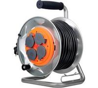 Zenitech Enrouleur de chantier IP44 4 prises 16 A 3G2,5 mm² 25 m Orange