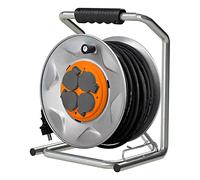 Zenitech - Enrouleur de Chantier IP44 4 Prises 16A 3G2,5mm² 35m - Orange