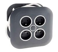 Zenitech - Enrouleur Domestique 4 x 2P+T 16A + Coupe-Circuit - 7m - Blanc