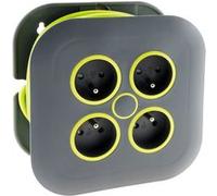 - Enrouleur domestique 4 x 2P+T 16A + coupe-circuit - 7m - Vert