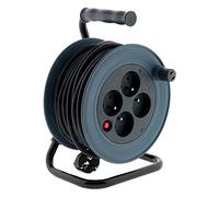 Zenitech Enrouleur ménager 4x2P+T – 15 m – 3G1 mm² – Gris