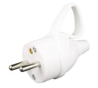 Fiche mâle anneau -16A 2P+T - blanc - Zenitech