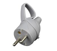 Zenitech Fiche électrique mâle anneau + ergot 16A 2P+T – gris