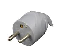 Fiche mâle coudée 16A 2P+T - gris - Zenitech