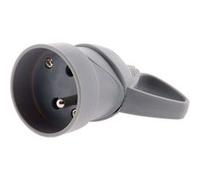 Fiche femelle anneau 1 prise 16A 2P+T - gris - Zenitech