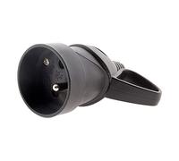 Zenitech - Fiche femelle anneau 1 prise 16A 2P+T - Noir
