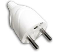 Zenitech - Fiche mâle 16A 2P+T - Blanc Blanc G