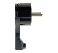 Zenitech - Fiche Mâle 16A Extraplate avec Anneau d'Extraction - Conforme à la Norme NF - Idéale pour Espaces Réduits - Noir - Installation Sécurisée et Pratique