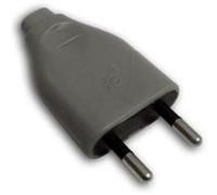 Zenitech - Fiche mâle 2P 6A - Gris Gris G
