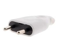 Zenitech – Fiche mâle 2P 6A sortie latérale – Blanc