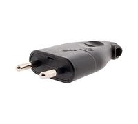 Zenitech - Fiche Mâle 2P 6A Latérale - Compatible Appareils Électriques - Conception Durable pour Une Utilisation Sécurisée - Noir - Origine Chine - Noir