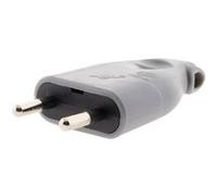 Zenitech – Fiche mâle – 2P 6A latérale – Gris