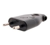 Zenitech - Fiche Mâle 2P 6A Latérale - Compatible Appareils Électriques - Conception Durable pour Une Utilisation Sécurisée - Noir - Origine Chine - Noir