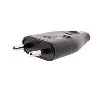Zenitech - Fiche Mâle 2P 6A - Prise Électrique Compatible avec Appareils Standards - Design Compact pour Utilisation Domestique - Certifiée NF pour Sécurité - Noir - 3cm
