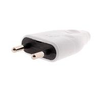 Zenitech - Fiche Mâle 2P 6A - Raccordement pour Appareils Électriques de Classe II - Dimensions du Colis : 10 x 10 x 10 cm - Poids : 1 kg - Blanc