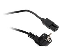 Zenitech Cordon d'alimentation ménager HO5RRF 120° 3G1 Classe 1 1,5 m Noir pour bureautique