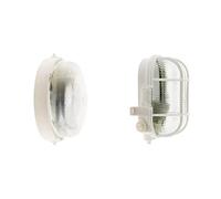 Zenitech-Hublot 1/4 tour IP44 E27 Classe II Blanc & Hublot ovale 60W IP44 E27 Classe II Blanc