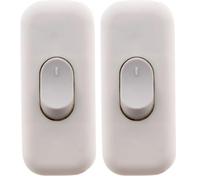 Zenitech Interrupteur 2A Bipolaire - Blanc (Lot de 2)