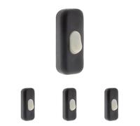 Zenitech Interrupteur 2A Bipolaire Luminescent - Noir (Lot de 4)