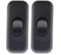 Zenitech Interrupteur 2A Unipolaire - Noir (Lot de 2)