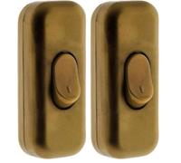 Zenitech Interrupteur 2A unipolaire - Or (Lot de 2)