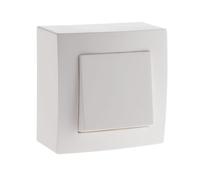 Zenitech - Interrupteur Complet Va et Vient 10A en Saillie - Gamme Presto Prête à Poser - Assemblage Complet avec Câblage Simplifié - Design Moderne et Élégant - Blanc