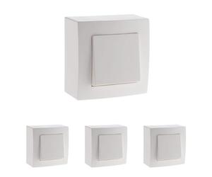 Zenitech Interrupteur Complet va et Vient 10A saillie Presto (Lot de 4)