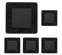 Zenitech - Interrupteur complet va et vient simple 10A - métal Noir brossé - Kouro (Lot de 5)