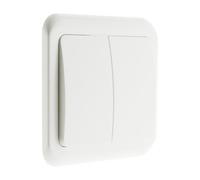 Zenitech Interrupteur Double encastré Antaria - Blanc