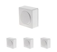 Zenitech - Interrupteur Simple Complet va et Vient 10A en saillie - Blanc - Vulco (Lot de 4)