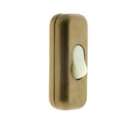 Zenitech - Interrupteur Unipolaire 2A - Design Épais et Discret pour Intérieurs Modernes - Compatible avec Installations Électriques Standard - Marron - Puissance Max 2A