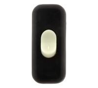 Zenitech - Interrupteur Unipolaire Luminescent 2A - Compatible avec Boîtiers Standards - Dimensions 6x2x2 cm - Noir