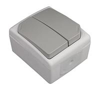 Zenitech Interrupteur va et Vient Double étanche 10A - Gris