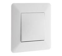 Zenitech - Interrupteur Va-et-Vient Encastré 10A 2300W - Design Moderne, Façade Réglable - Compatible Boîte d'Encastrement - Support Clipsable - Moteur Compact - Conforme Norme NF - Blanc - 86x86 mm