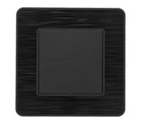 Zenitech - Interrupteur complet va-et-vient simple Kouro - 10A - métal noir brossé