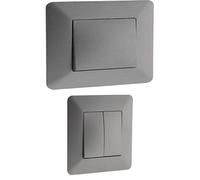 Zenitech - Interrupteur va et vient - Simple + Interrupteur va et vient - Double - Titanium - Artezo