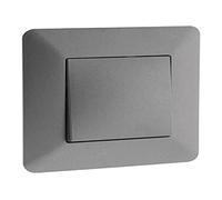 Zenitech - Interrupteur Va-et-Vient Titanium Simple - Artezo - Puissance Max 2300W 230V - Bornes Automatiques - Design Moderne Finition Mate - Gris - 86x86mm