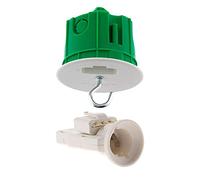 Zenitech - Kit DCL Point de Centre Murs Pleins Ø67 mm - Vert - Comprend Fiche, Douille E27 et Crochet NF - Idéal pour Installation Éclairage Mural - Kit Complet pour Luminaires