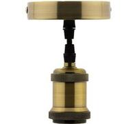 Zenitech Kit de suspension luminaire métal avec cordon textile Cuivre