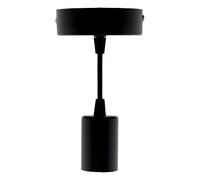 Zenitech Kit de suspension luminaire métal avec cordon textile - Noir